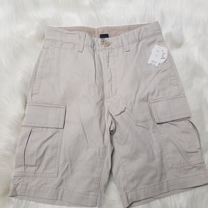 NWT Gap Kids beige heavy cargo shorts sz 12